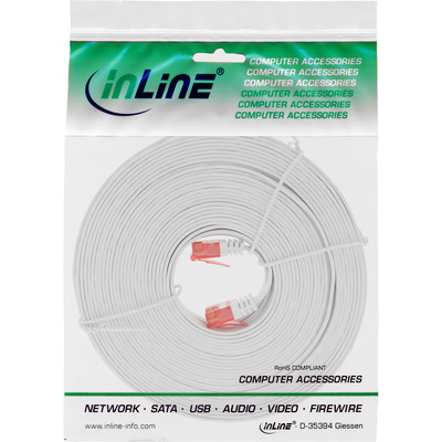 InLine® Patchkabel flach, U/UTP, Cat.6, weiß, 5m  (Produktbild 5)