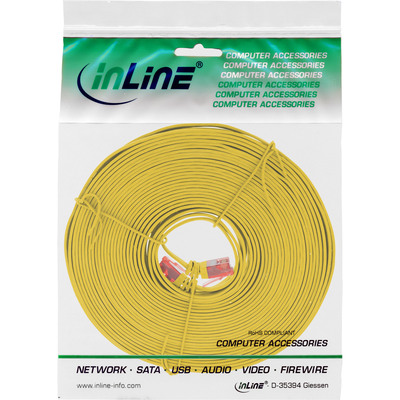 InLine® Patchkabel flach, U/UTP, Cat.6, gelb, 5m  (Produktbild 5)