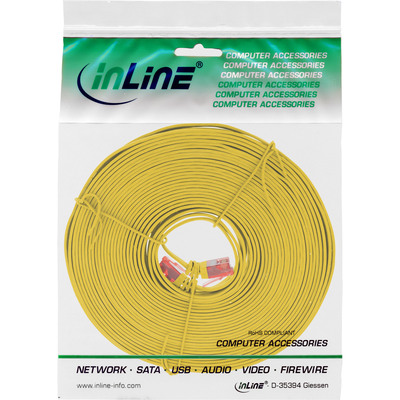 InLine® Patchkabel flach, U/UTP, Cat.6, gelb, 7m  (Produktbild 5)