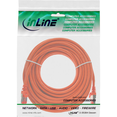 InLine® Patchkabel, S/FTP (PiMf), Cat.6, 250MHz, PVC, Kupfer, orange, 20m (Produktbild 3)