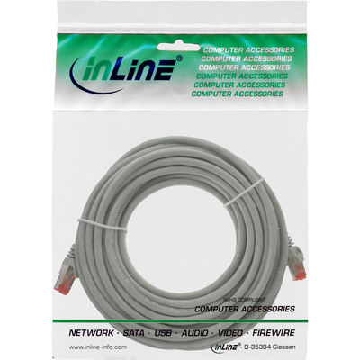 InLine® Patchkabel, S/FTP (PiMf), Cat.6, halogenfrei, Kupfer, grau, 20m  (Produktbild 5)