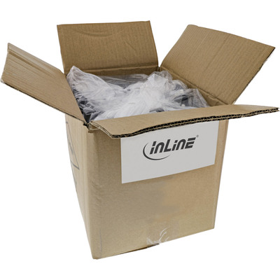 100er Bulk-Pack InLine® Patchkabel, S/FTP (PiMf), Cat.6, PVC, Kupfer, gelb, 0,5m (Produktbild 3)