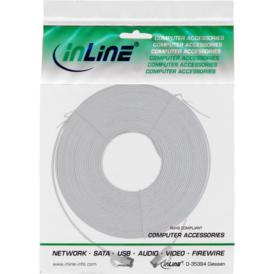 InLine® Patchkabel flach, U/FTP, Cat.6A, TPE halogenfrei, weiß, 7,5m (Produktbild 3)