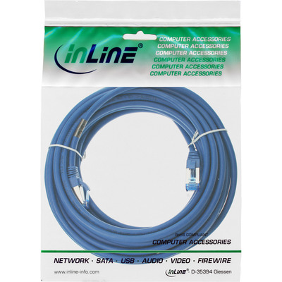 InLine® Patchkabel, S/FTP (PiMf), Cat.6A, halogenfrei, blau, 5m  (Produktbild 5)