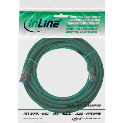 InLine® Patchkabel, S/FTP (PiMf), Cat.6A, halogenfrei, grün, 5m  (Produktbild 5)