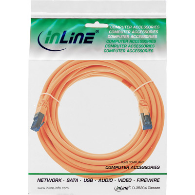 InLine® Patchkabel, S/FTP (PiMf), Cat.6A, halogenfrei, orange, 15m  (Produktbild 5)