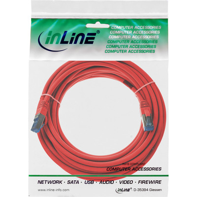 InLine® Patchkabel, S/FTP (PiMf), Cat.6A, halogenfrei, rot, 10m  (Produktbild 5)