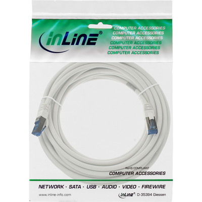 InLine® Patchkabel, S/FTP (PiMf), Cat.6A, halogenfrei, weiß, 7,5m  (Produktbild 5)