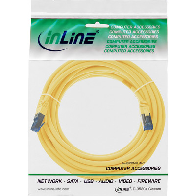 InLine® Patchkabel, S/FTP (PiMf), Cat.6A, halogenfrei, gelb, 7,5m  (Produktbild 5)