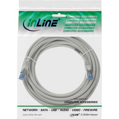 InLine® Patchkabel, S/FTP (PiMf), Cat.6A, halogenfrei, grau, 7,5m  (Produktbild 5)