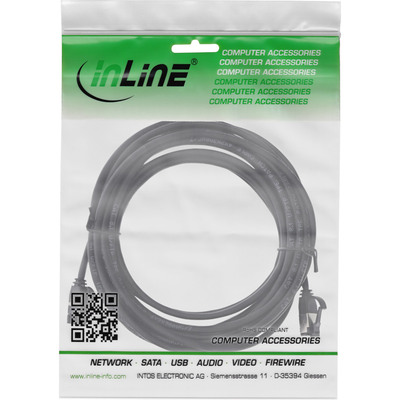 InLine® Patchkabel slim, U/FTP, Cat.8.1, TPE halogenfrei, schwarz, 3m (Produktbild 3)