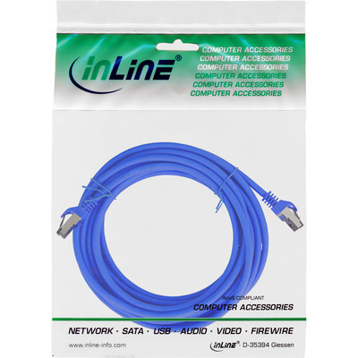 InLine® Patchkabel, S/FTP (PiMf), Cat.8.1, 2000MHz, halogenfrei, blau, 5m (Produktbild 3)