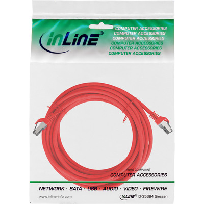 InLine® Patchkabel, S/FTP (PiMf), Cat.8.1, 2000MHz, halogenfrei, rot, 7,5m (Produktbild 3)