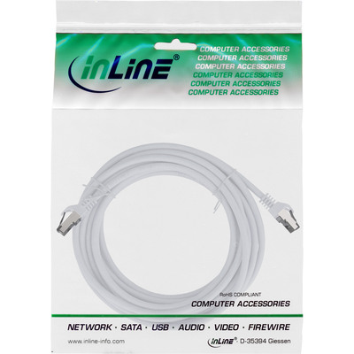 InLine® Patchkabel, S/FTP (PiMf), Cat.8.1, 2000MHz, halogenfrei, weiß, 15m (Produktbild 3)