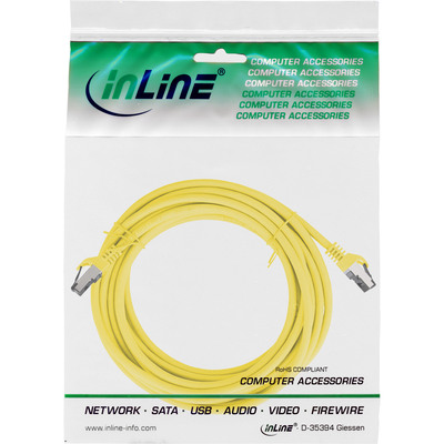 InLine® Patchkabel, S/FTP (PiMf), Cat.8.1, 2000MHz, halogenfrei, gelb, 15m (Produktbild 3)