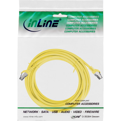 InLine® Patchkabel, S/FTP (PiMf), Cat.8.1, 2000MHz, halogenfrei, gelb, 5m (Produktbild 3)