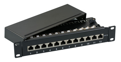 Mini-Patchpanel STP 12xRJ45 Cat.6A, 10