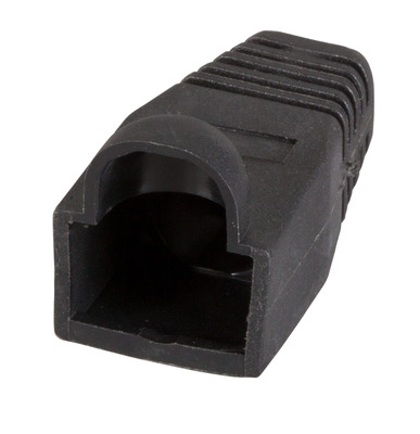 Knickschutztülle RJ45 schwarz, mit -- Rastnasenschutz, 100 Stück, 37546.4-100 (Produktbild 1)