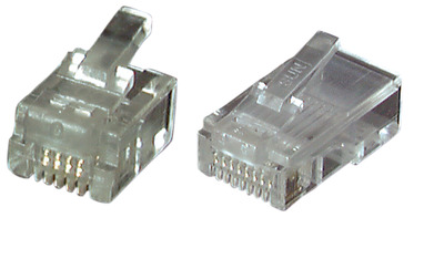 Modular-Stecker RJ10 UTP, E-MO 4/4 SF -- 100 Stück, 37512.1-100 (Produktbild 1)