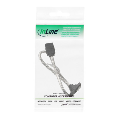 InLine® SATA 6Gb/s Kabel rund, mit Lasche, gewinkelt, 0,5m (Produktbild 11)