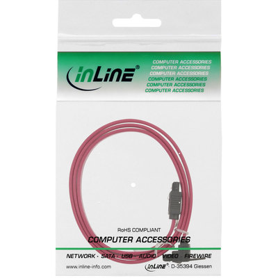 InLine SATA 6Gb/s Kabel, mit Lasche, gewinkelt, 0,75m (Produktbild 11)