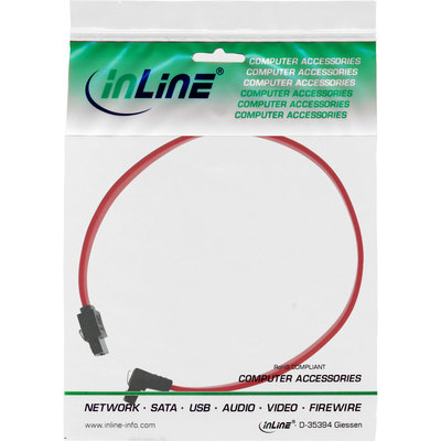 InLine® SATA Anschlusskabel abgewinkelt, mit Sicherheitslasche, 0,3m (Produktbild 11)