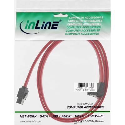 InLine SATA Anschlusskabel abgewinkelt, mit Sicherheitslasche, 0,7m (Produktbild 11)