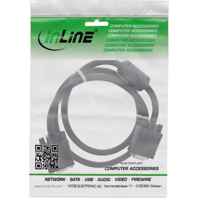 InLine S-VGA Verlngerung, 15pol HD Stecker / Buchse, schwarz, 2m (Produktbild 11)