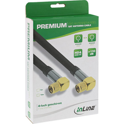 InLine Premium SAT-Anschlusskabel, 4x geschirmt, 2x F-Stecker gewinkelt, >110dB, schwarz, 5m (Produktbild 11)