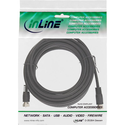 InLine SAT-Anschlusskabel, 2x geschirmt, 2x F-Stecker, >75dB, schwarz, 5m (Produktbild 11)