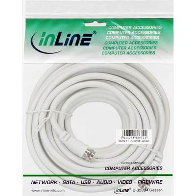 InLine® SAT-Anschlusskabel, 2x geschirmt, 2x F-Stecker, >75dB, weiß, 15m (Produktbild 11)