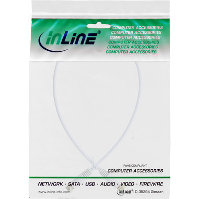 InLine SAT-Anschlusskabel, 2x geschirmt, 2x F-Stecker, >75dB, wei, 0,5m (Produktbild 11)