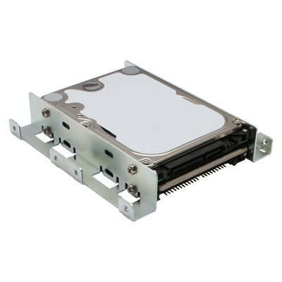 InLine® HDD/SSD Einbauschienen, 2x 6,35cm (2,5) zu 8,89cm (3,5), nur Rahmen und Schrauben, schwarz (Produktbild 2)