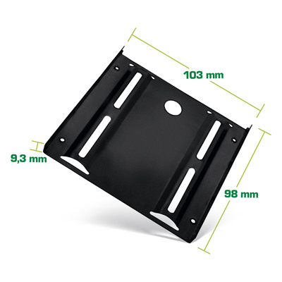 InLine® HDD/SSD Einbaurahmen, 2,5 auf 3,5, mit Einbauschrauben, schwarz (Produktbild 2)