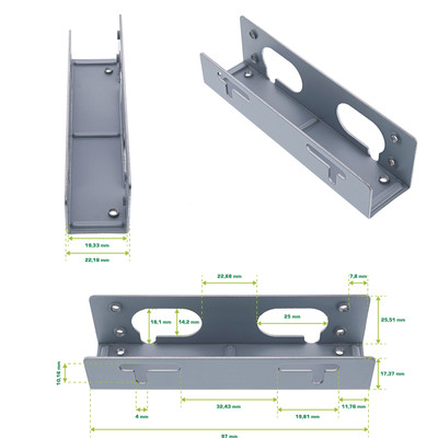 InLine® HDD Einbauschienen, für 8,89cm (3,5) Festplatten, bulk (Produktbild 2)