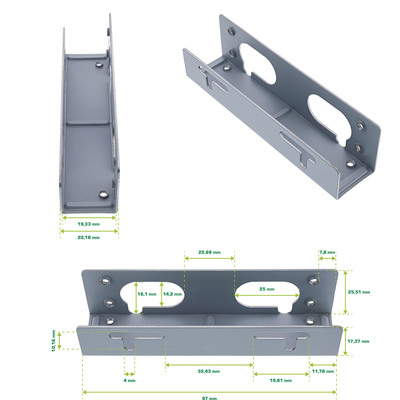 InLine® HDD Einbauschienen, für 8,89cm (3,5) Festplatten, bulk