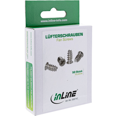 InLine® Lüfterschrauben, 5,0x10,0mm, silbern 50er Pack (Produktbild 2)