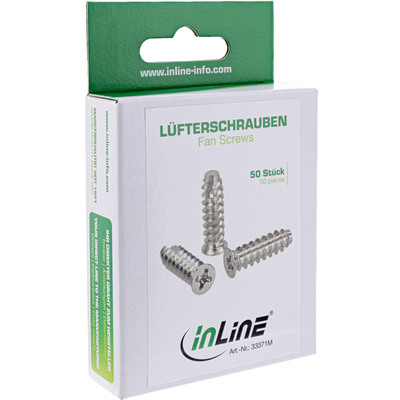 InLine® Lüfterschrauben, 5x16mm, silbern 50er Pack (Produktbild 2)
