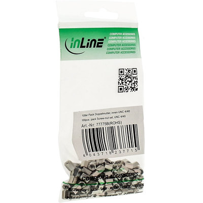 InLine® Doppelmutter Set, innen UNC 4/40, 10er Pack (Produktbild 11)