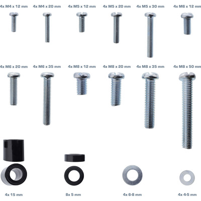 InLine® Schraubenset 68-teilig für TV-Wandhalterung (Produktbild 2)