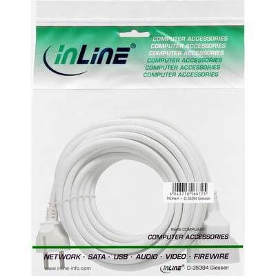InLine® Strom-Verlängerung Schutzkontakt Stecker / Buchse, weiß, 10m (Produktbild 11)