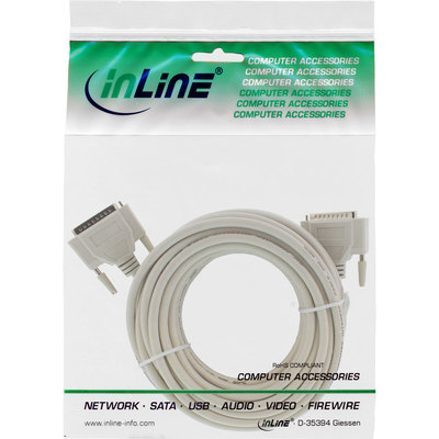 InLine® Serielles Kabel, 25pol Stecker / Stecker, vergossen, 1:1 belegt, 10m (Produktbild 11)