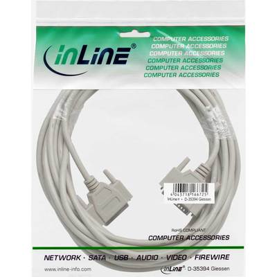 InLine Serielle Verlngerung, 25pol Stecker / Buchse, vergossen, 1:1 belegt, 10m (Produktbild 11)