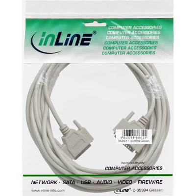 InLine® Serielle Verlängerung, 25pol Stecker / Buchse, vergossen, 1:1 belegt, 10m (Produktbild 11)