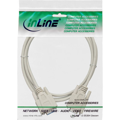 InLine® Serielles Kabel, 9pol Buchse / Buchse, vergossen, 1:1 belegt, 1,8m (Produktbild 11)