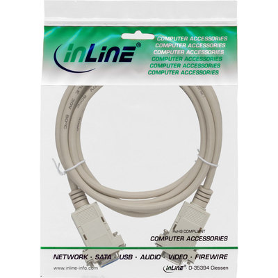 InLine® Nullmodemkabel, 9pol Buchse / Buchse, 2m, geklippt (Produktbild 11)