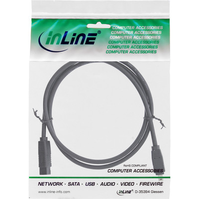 InLine® FireWire Kabel, IEEE1394 4pol Stecker zu 9pol Stecker, schwarz, 1,8m (Produktbild 2)