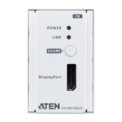 ATEN VE1901AEUT DisplayPort HDBaseT-Lite Sender mit EU-Wandplatte 4K bei 70m (Produktbild 2)