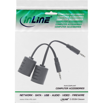 InLine® Audio über RJ45 passiv, 2x Klinke 3,5mm Stecker / RJ45 Buchse, max. 50m, (Produktbild 3)