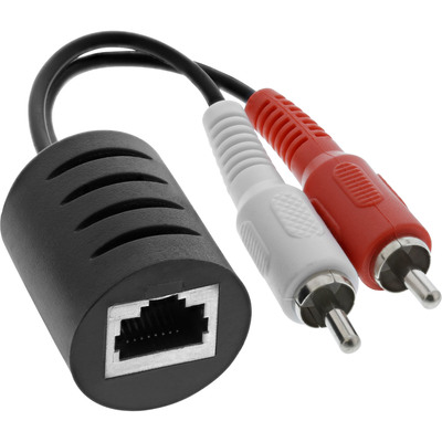 InLine® Audio über RJ45 passiv, 2x Cinch 1x Klinke 3,5mm / RJ45 Buchse, max. 50m (Produktbild 2)